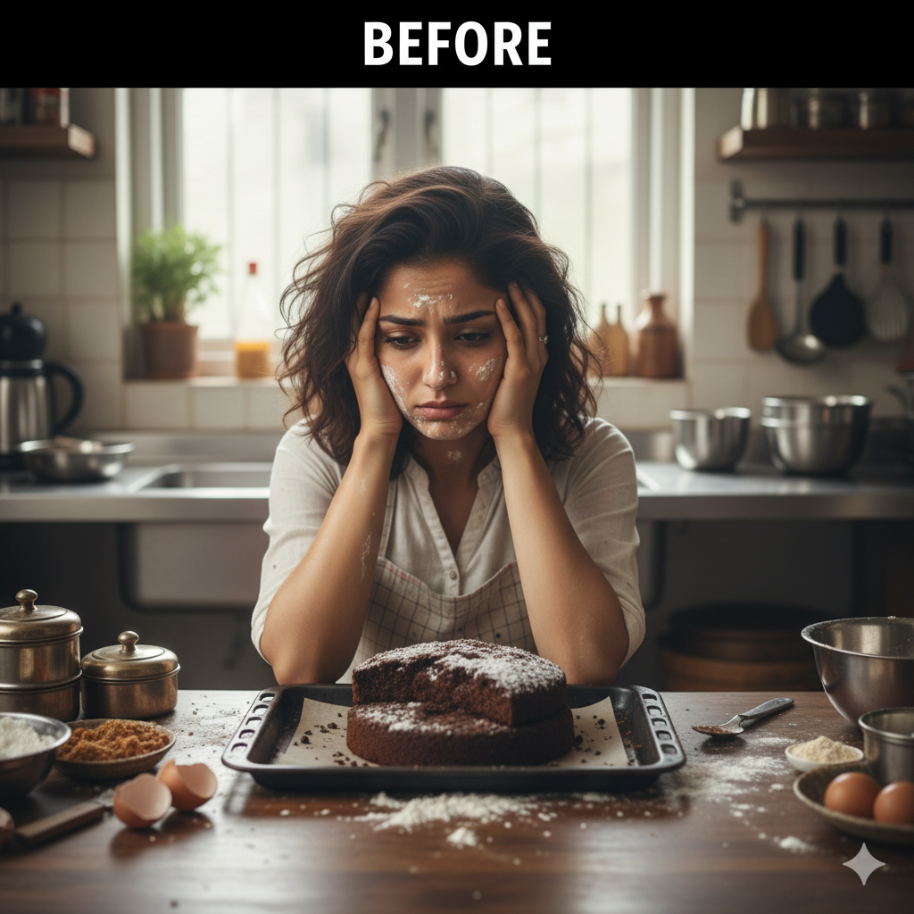 Before: Recipe fails and frustration