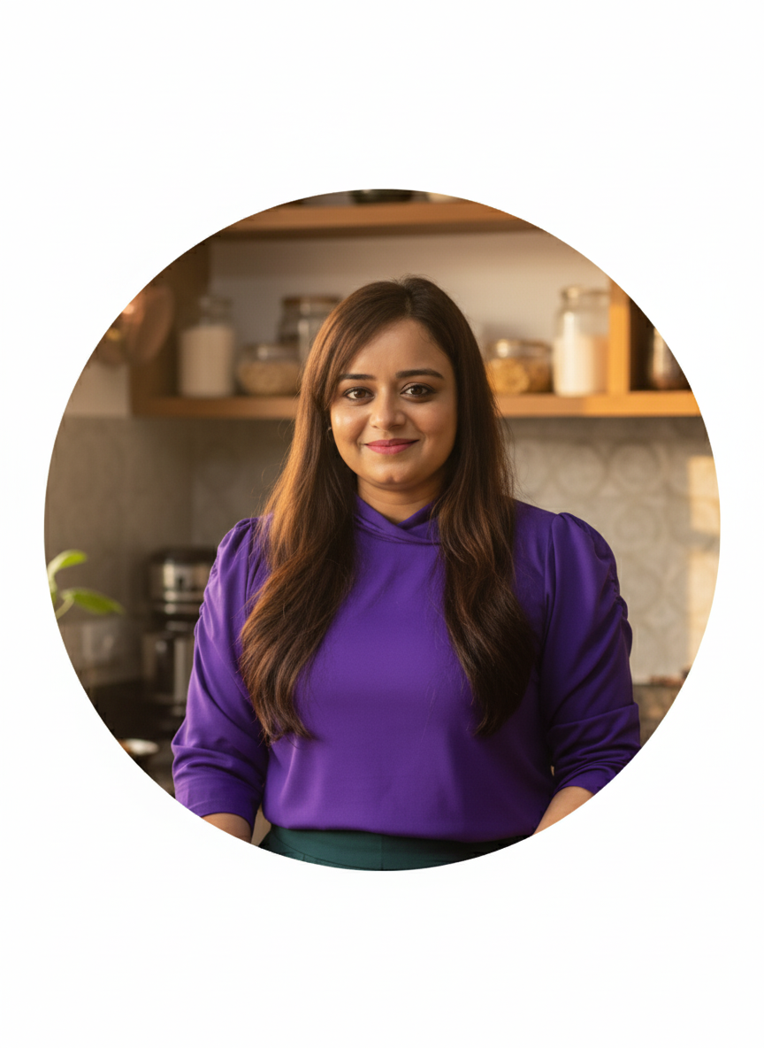 Morisha teaching in a bright kitchen setting