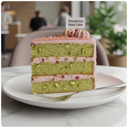 Pistachio Rose Cake