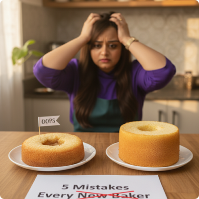 Troubleshooting common baking failures like sunken cakes